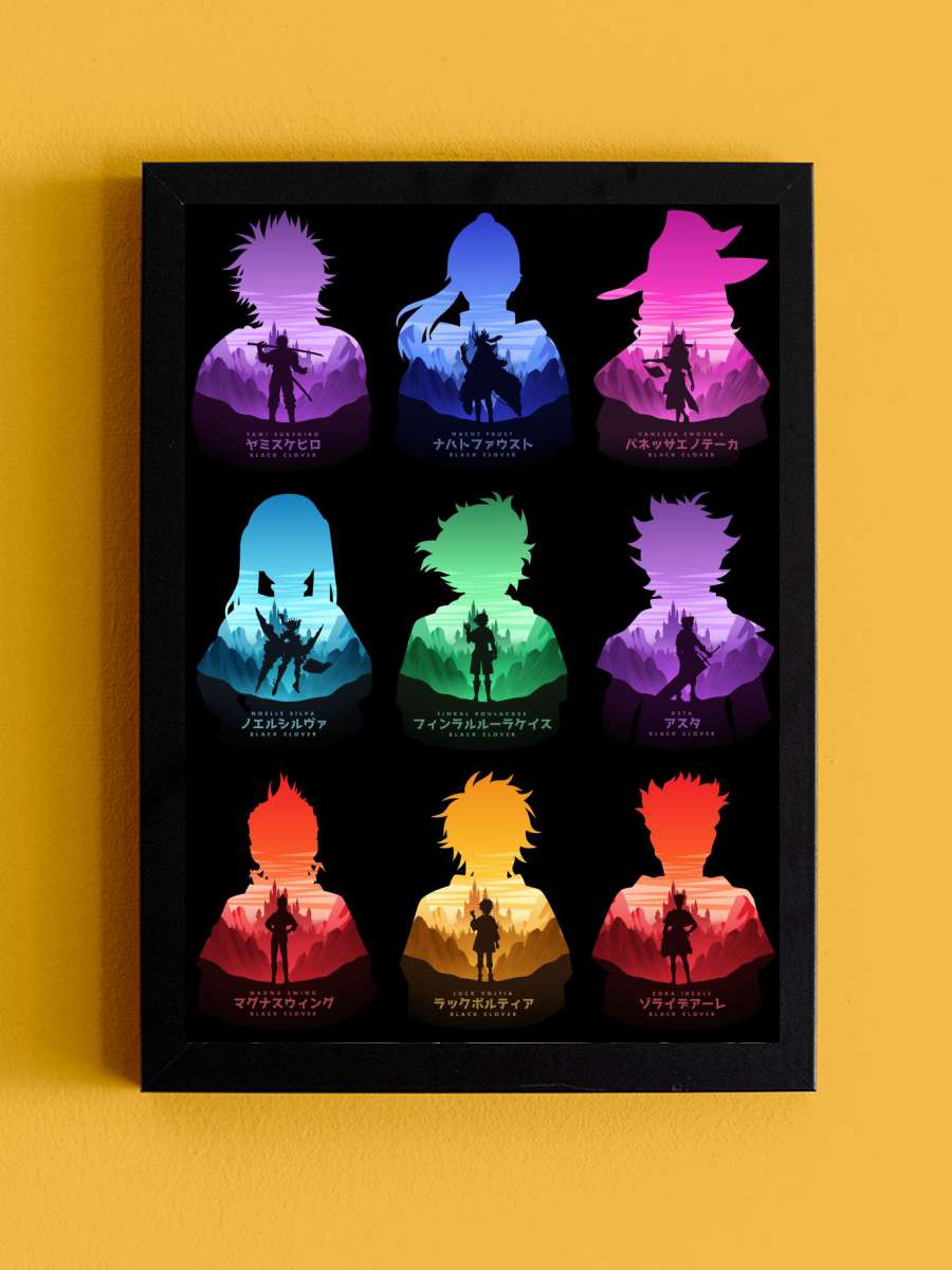 Black Clover Bulls Anime Tablo Siyah Çerçeveli Yüksek Kalite Anime Duvar Poster Tablo - En İyi Fiyatlarla