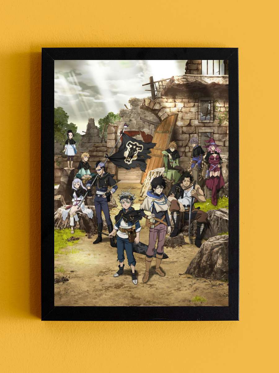 black clover Anime Tablo Siyah Çerçeveli Yüksek Kalite Anime Duvar Poster Tablo - En İyi Fiyatlarla