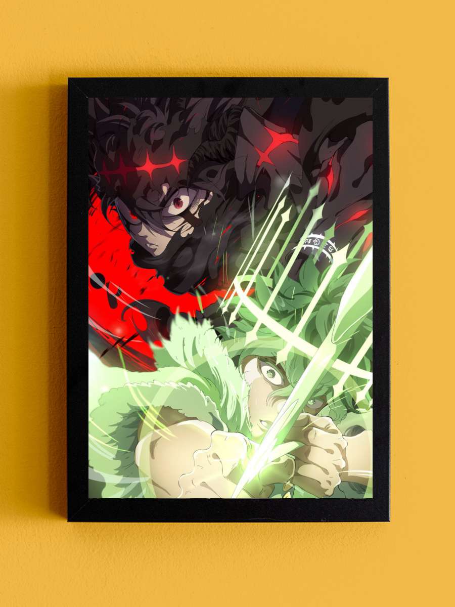 black clover Anime Tablo Siyah Çerçeveli Yüksek Kalite Anime Duvar Poster Tablo - En İyi Fiyatlarla