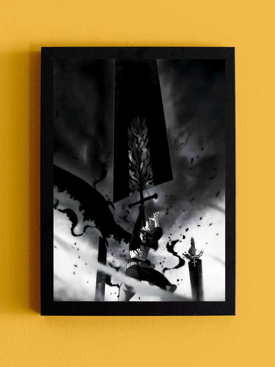 Black Clover Anime Tablo Siyah Çerçeveli Yüksek Kalite Anime Duvar Poster Tablo - En İyi Fiyatlarla