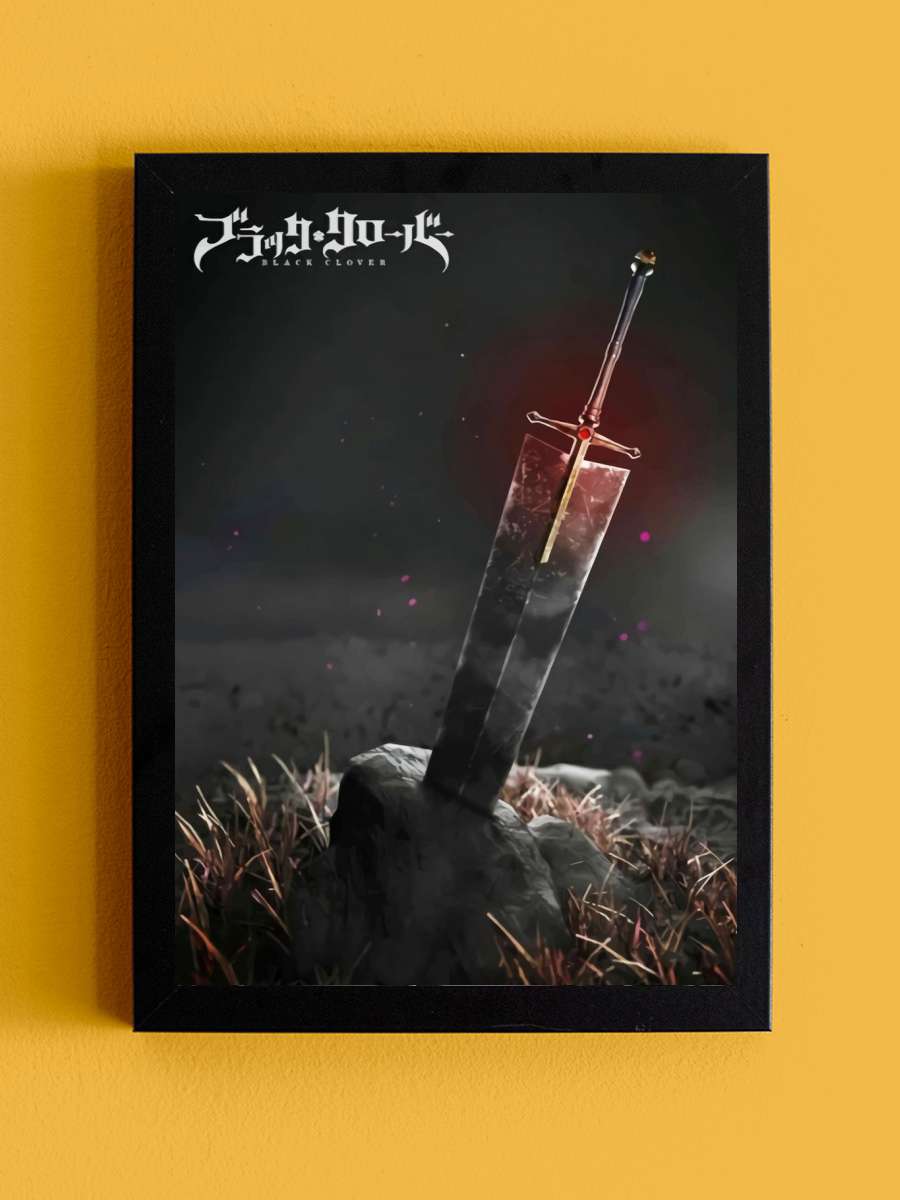 Black Clover Anime Tablo Siyah Çerçeveli Yüksek Kalite Anime Duvar Poster Tablo - En İyi Fiyatlarla