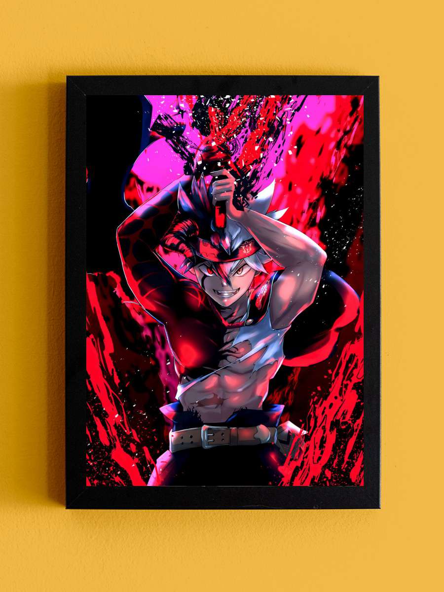 Black Clover Anime Tablo Siyah Çerçeveli Yüksek Kalite Anime Duvar Poster Tablo - En İyi Fiyatlarla