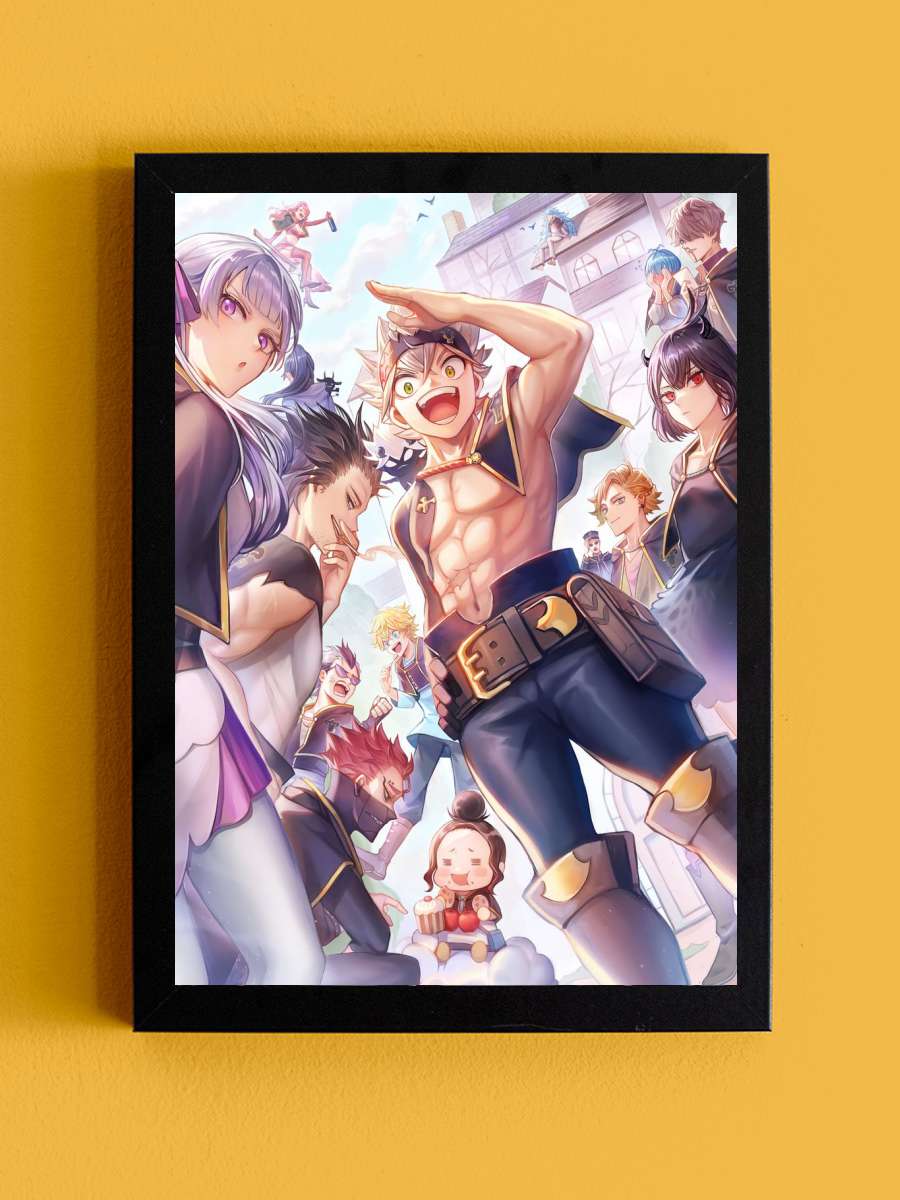 black clover Anime Tablo Siyah Çerçeveli Yüksek Kalite Anime Duvar Poster Tablo - En İyi Fiyatlarla