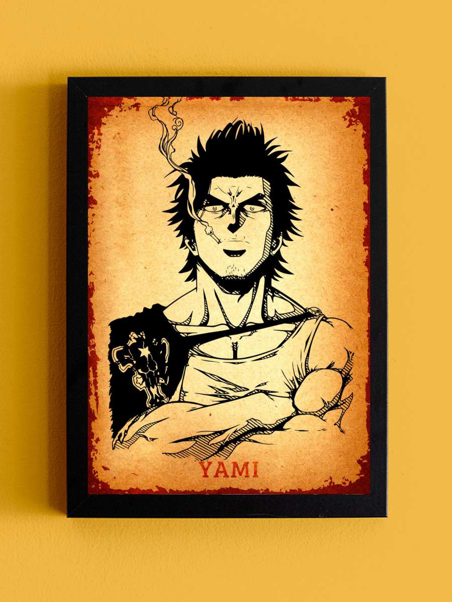 Black Clover Yami Anime Tablo Siyah Çerçeveli Yüksek Kalite Anime Duvar Poster Tablo - En İyi Fiyatlarla
