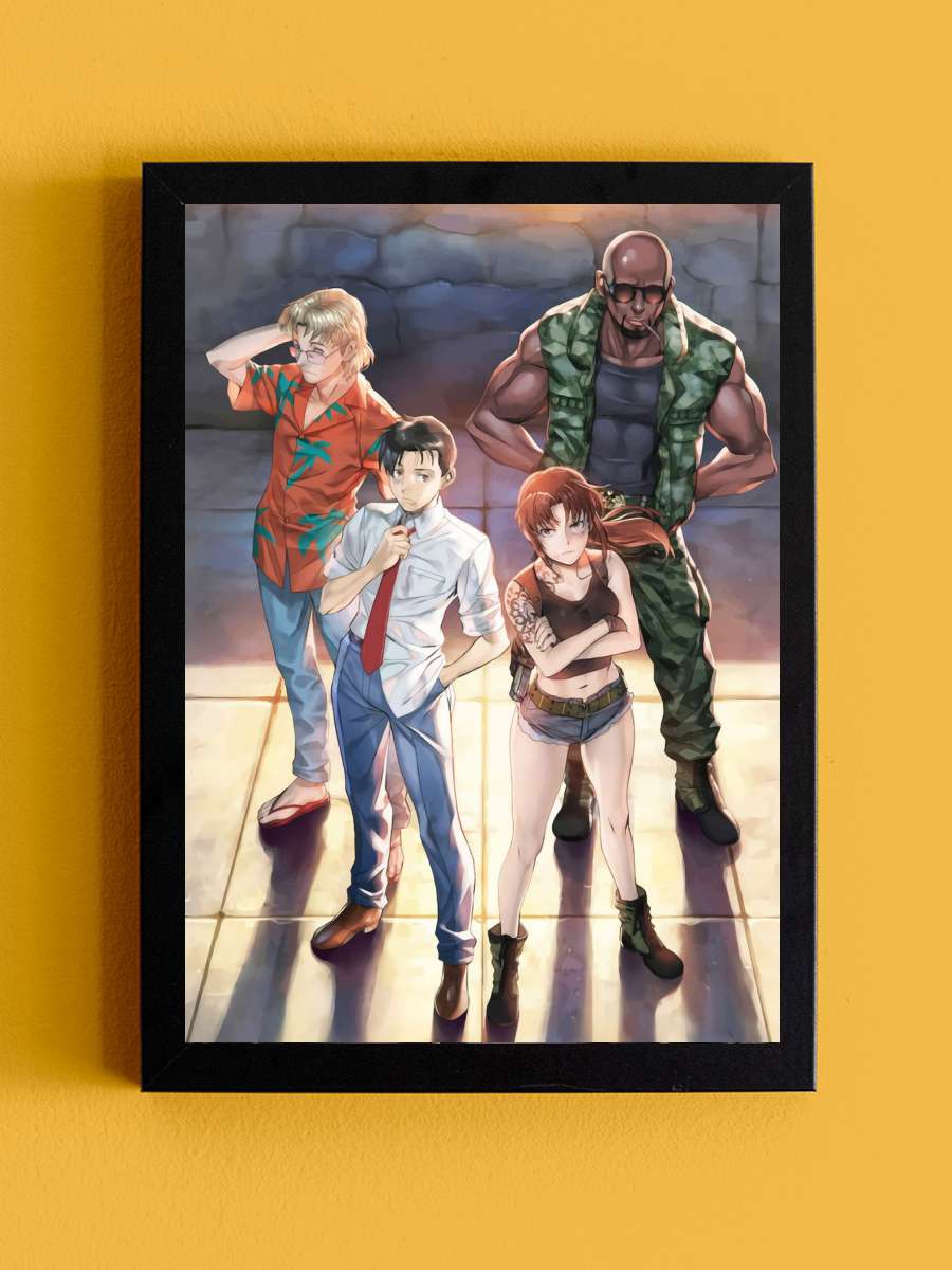 Black Lagoon Anime Tablo Siyah Çerçeveli Yüksek Kalite Anime Duvar Poster Tablo - En İyi Fiyatlarla