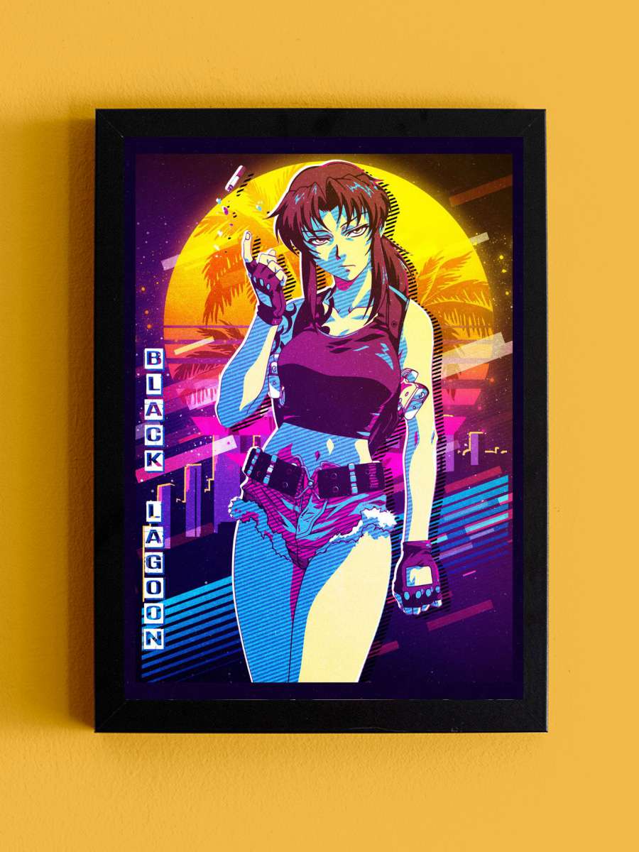 black lagoon retro Anime Tablo Siyah Çerçeveli Yüksek Kalite Anime Duvar Poster Tablo - En İyi Fiyatlarla