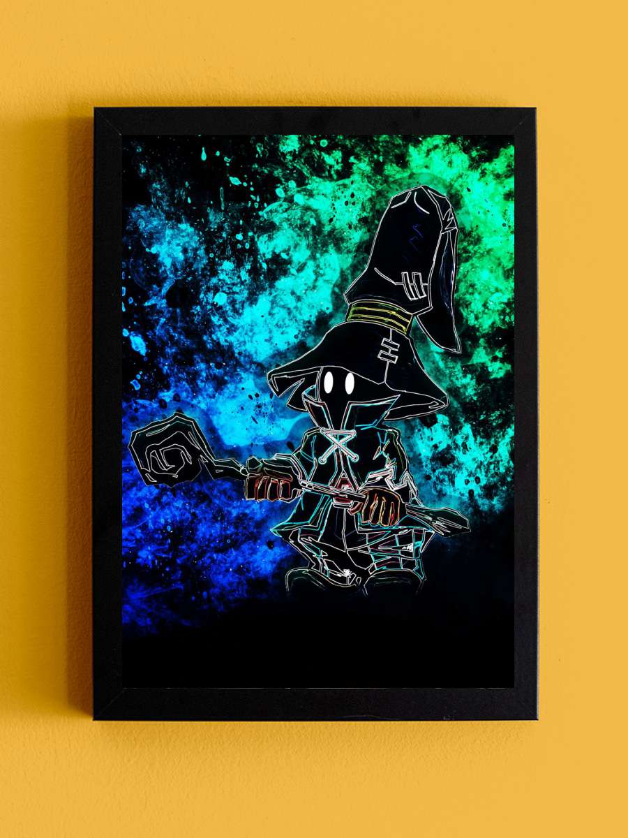 Black Mage Anime Tablo Siyah Çerçeveli Yüksek Kalite Anime Duvar Poster Tablo - En İyi Fiyatlarla