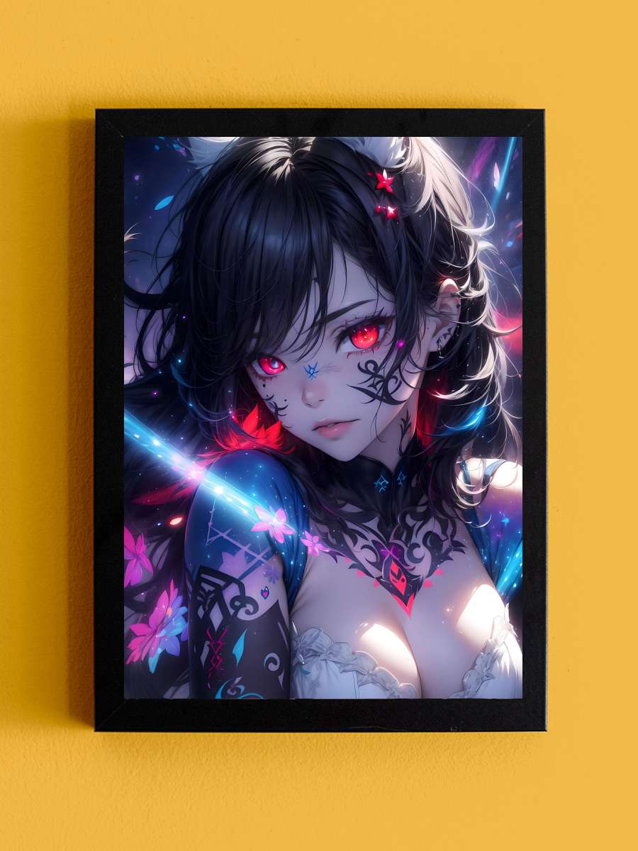 Black Sorcerer Anime Tablo Siyah Çerçeveli Yüksek Kalite Anime Duvar Poster Tablo - En İyi Fiyatlarla