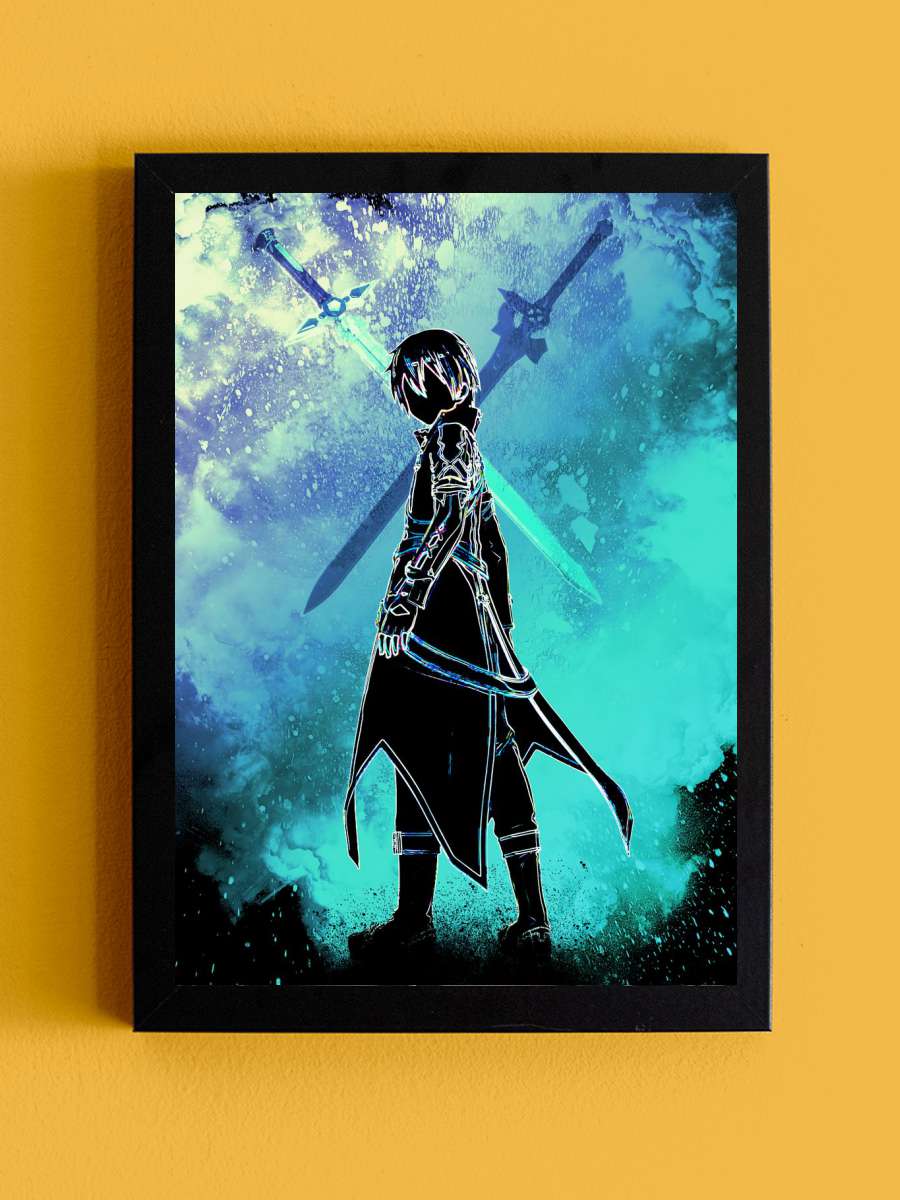 Black Swordsman Soul Anime Tablo Siyah Çerçeveli Yüksek Kalite Anime Duvar Poster Tablo - En İyi Fiyatlarla