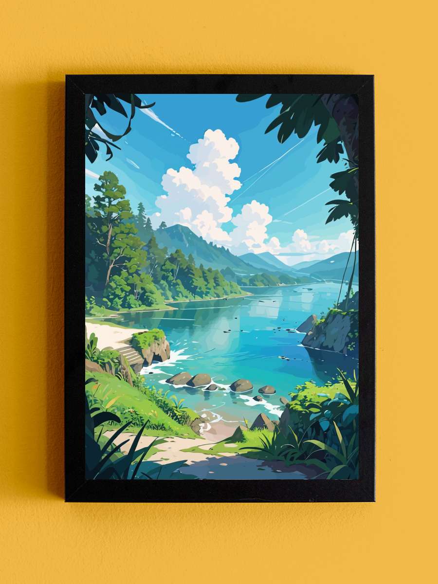 Bliss Anime Tablo Siyah Çerçeveli Yüksek Kalite Anime Duvar Poster Tablo - En İyi Fiyatlarla