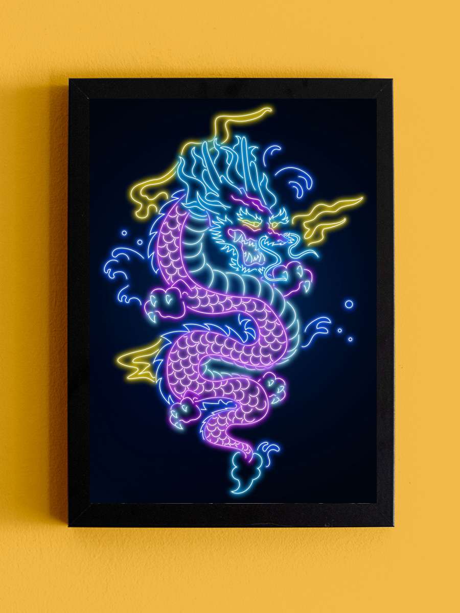 Blue Dragon Anime Tablo Siyah Çerçeveli Yüksek Kalite Anime Duvar Poster Tablo - En İyi Fiyatlarla