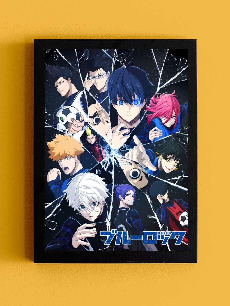 Blue Lock Anime Football Anime Tablo Siyah Çerçeveli Yüksek Kalite Anime Duvar Poster Tablo - En İyi Fiyatlarla