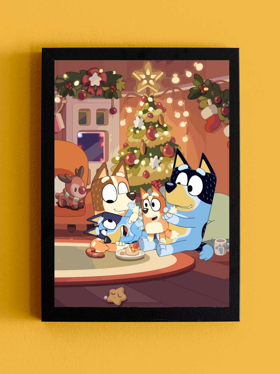 bluey Anime Tablo Siyah Çerçeveli Yüksek Kalite Anime Duvar Poster Tablo - En İyi Fiyatlarla