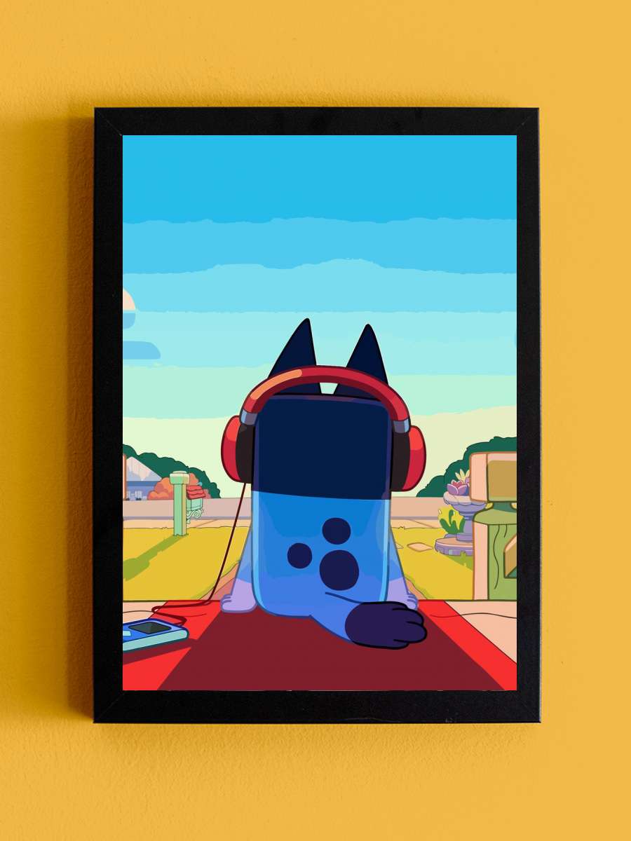 bluey Anime Tablo Siyah Çerçeveli Yüksek Kalite Anime Duvar Poster Tablo - En İyi Fiyatlarla