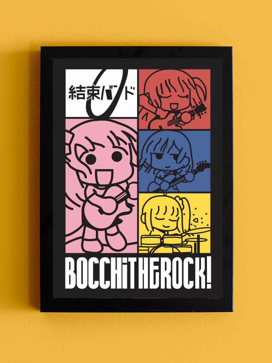 BOCCHI THE ROCK Anime Tablo Siyah Çerçeveli Yüksek Kalite Anime Duvar Poster Tablo - En İyi Fiyatlarla