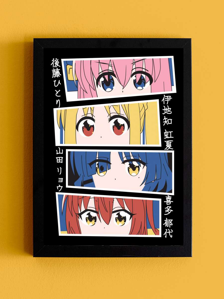 BOCCHI THE ROCK Anime Tablo Siyah Çerçeveli Yüksek Kalite Anime Duvar Poster Tablo - En İyi Fiyatlarla