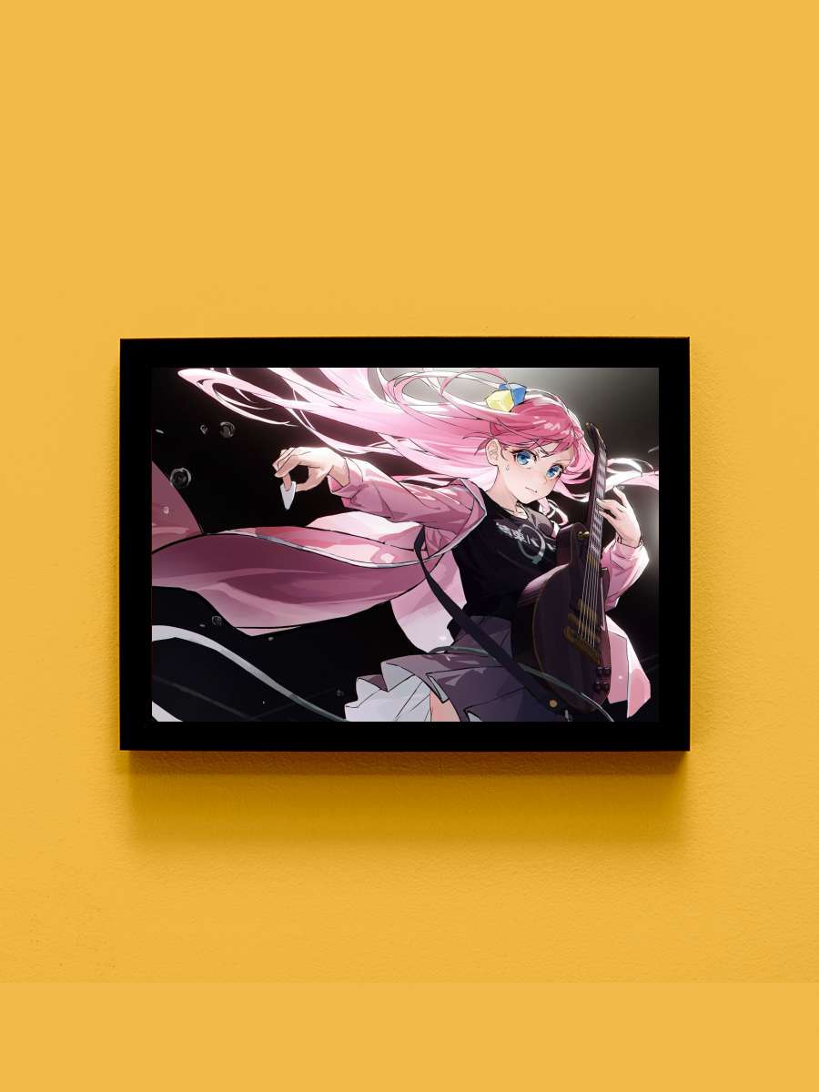 bocchi the rock Anime Tablo Siyah Çerçeveli Yüksek Kalite Anime Duvar Poster Tablo - En İyi Fiyatlarla