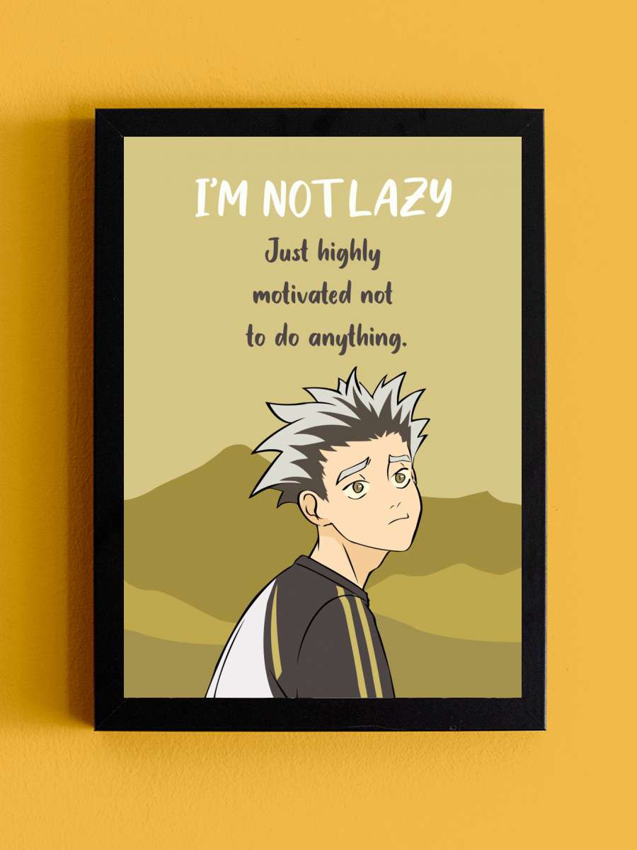 Bokuto Haikyuu Anime Anime Tablo Siyah Çerçeveli Yüksek Kalite Anime Duvar Poster Tablo - En İyi Fiyatlarla