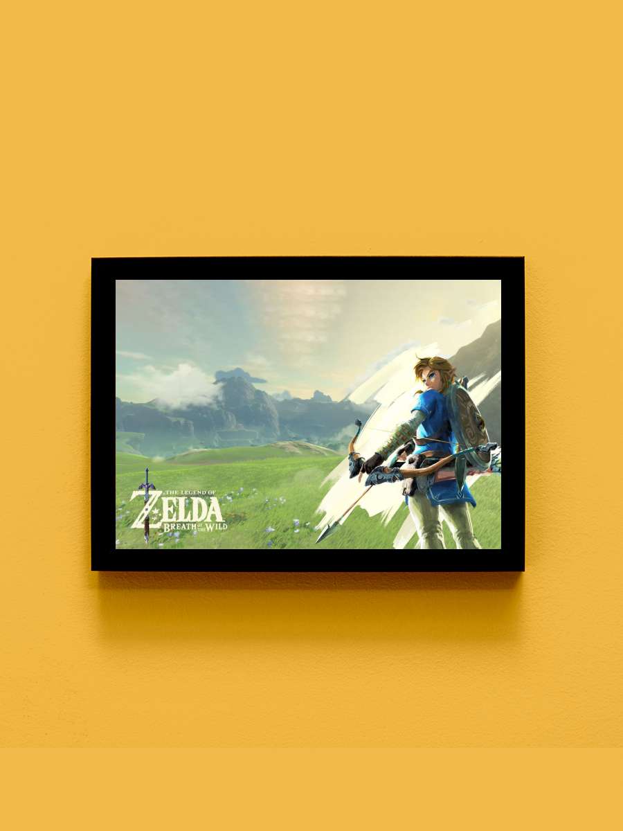 Breath of the Wild Anime Tablo Siyah Çerçeveli Yüksek Kalite Anime Duvar Poster Tablo - En İyi Fiyatlarla