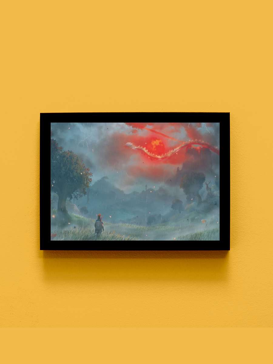 Breath of the Wild Anime Tablo Siyah Çerçeveli Yüksek Kalite Anime Duvar Poster Tablo - En İyi Fiyatlarla