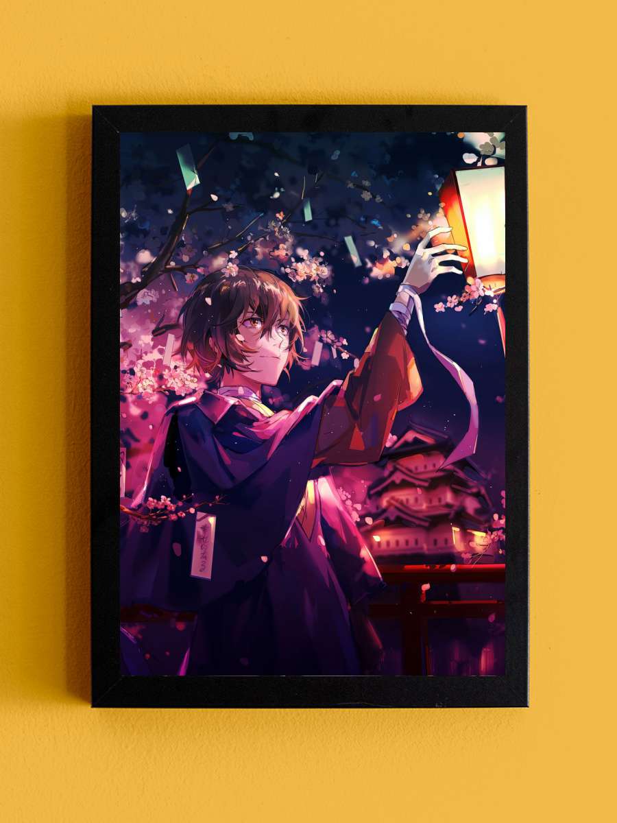 Bungo Stray Dogs Dazai Anime Tablo Siyah Çerçeveli Yüksek Kalite Anime Duvar Poster Tablo - En İyi Fiyatlarla