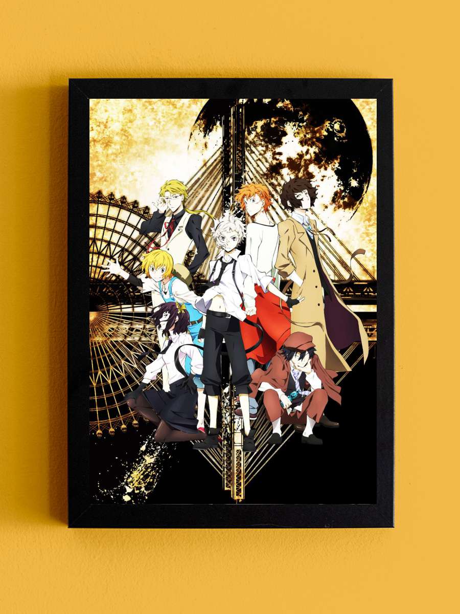 Bungo Stray Dogs Anime Tablo Siyah Çerçeveli Yüksek Kalite Anime Duvar Poster Tablo - En İyi Fiyatlarla