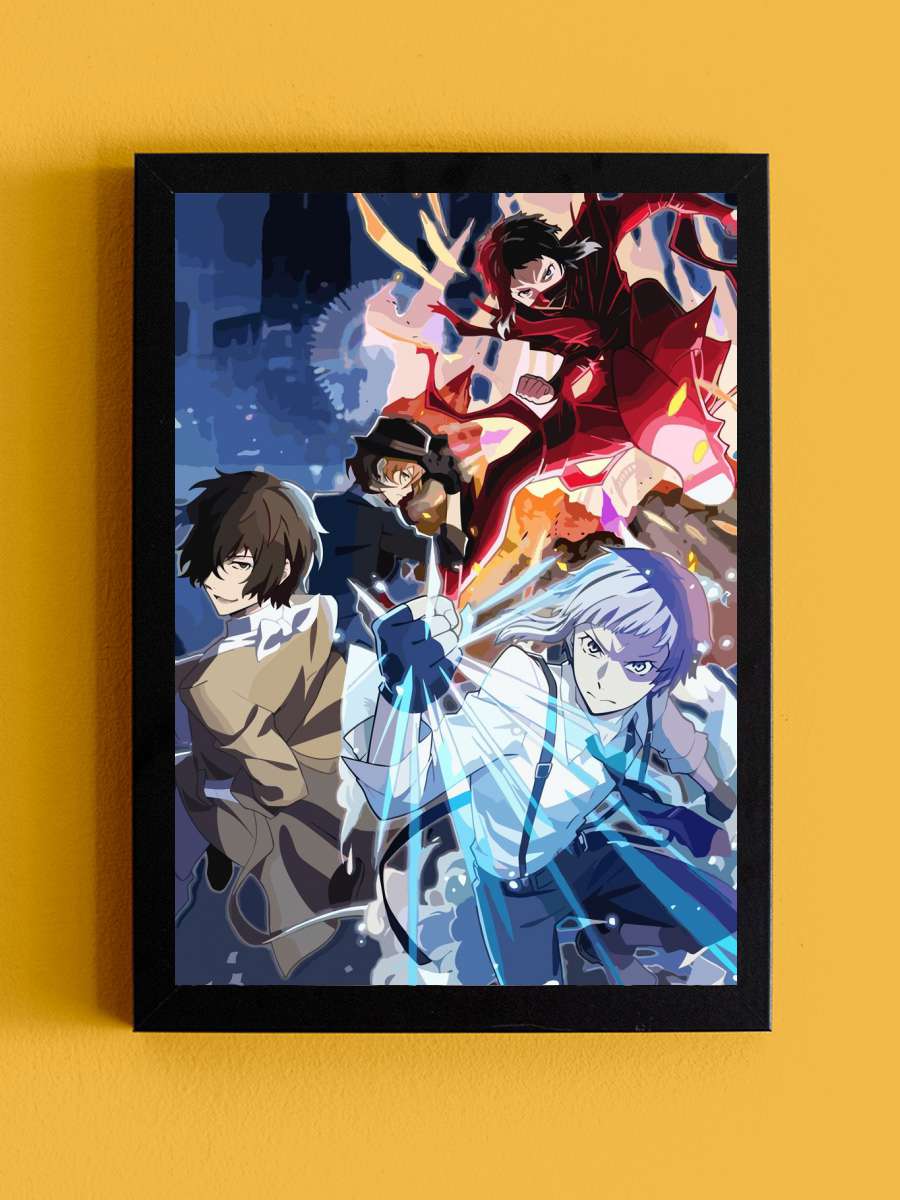bungo stray dogs Anime Tablo Siyah Çerçeveli Yüksek Kalite Anime Duvar Poster Tablo - En İyi Fiyatlarla