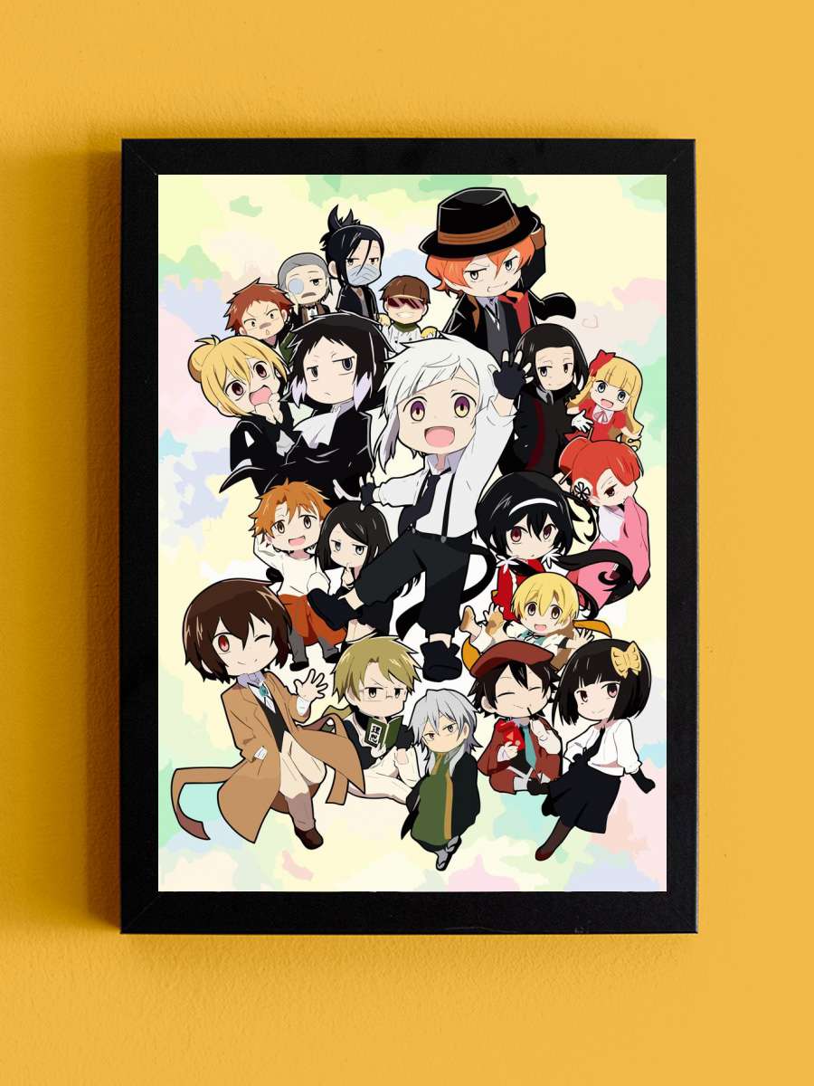 Bungo stray dogs Anime Tablo Siyah Çerçeveli Yüksek Kalite Anime Duvar Poster Tablo - En İyi Fiyatlarla