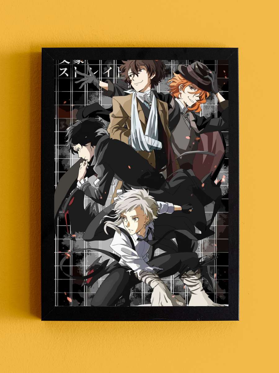 Bungo Stray Dogs Anime Tablo Siyah Çerçeveli Yüksek Kalite Anime Duvar Poster Tablo - En İyi Fiyatlarla