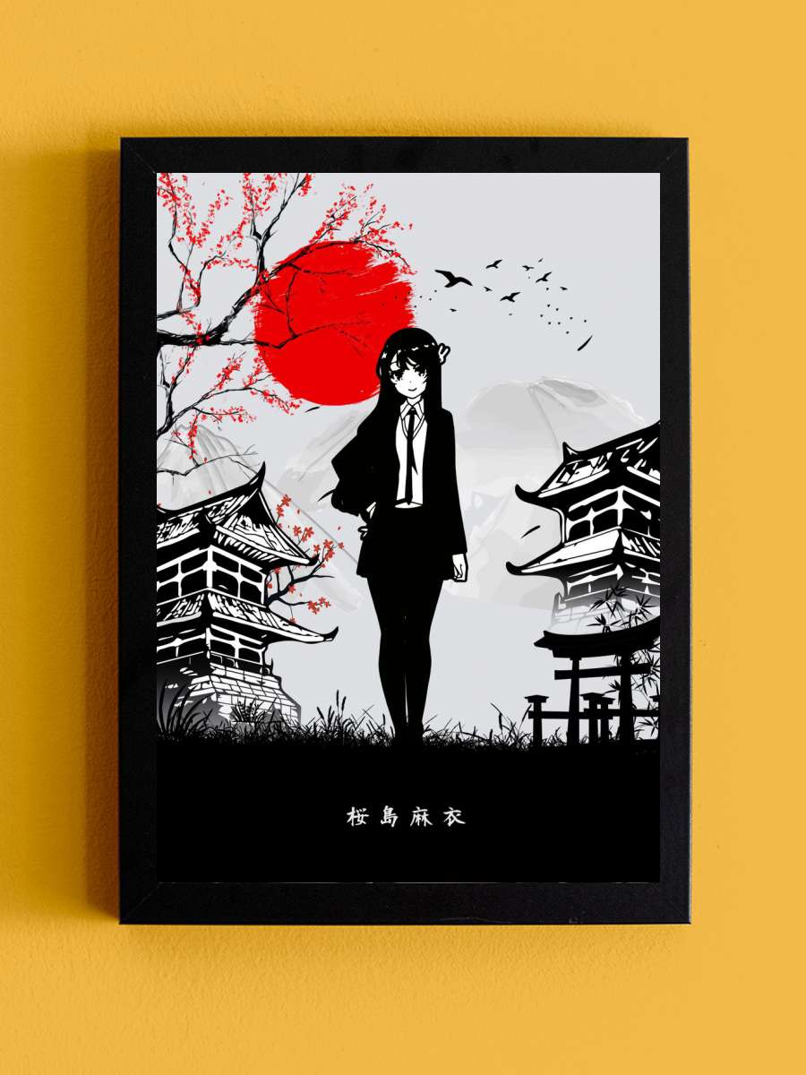 Bunny Girl Anime Anime Tablo Siyah Çerçeveli Yüksek Kalite Anime Duvar Poster Tablo - En İyi Fiyatlarla