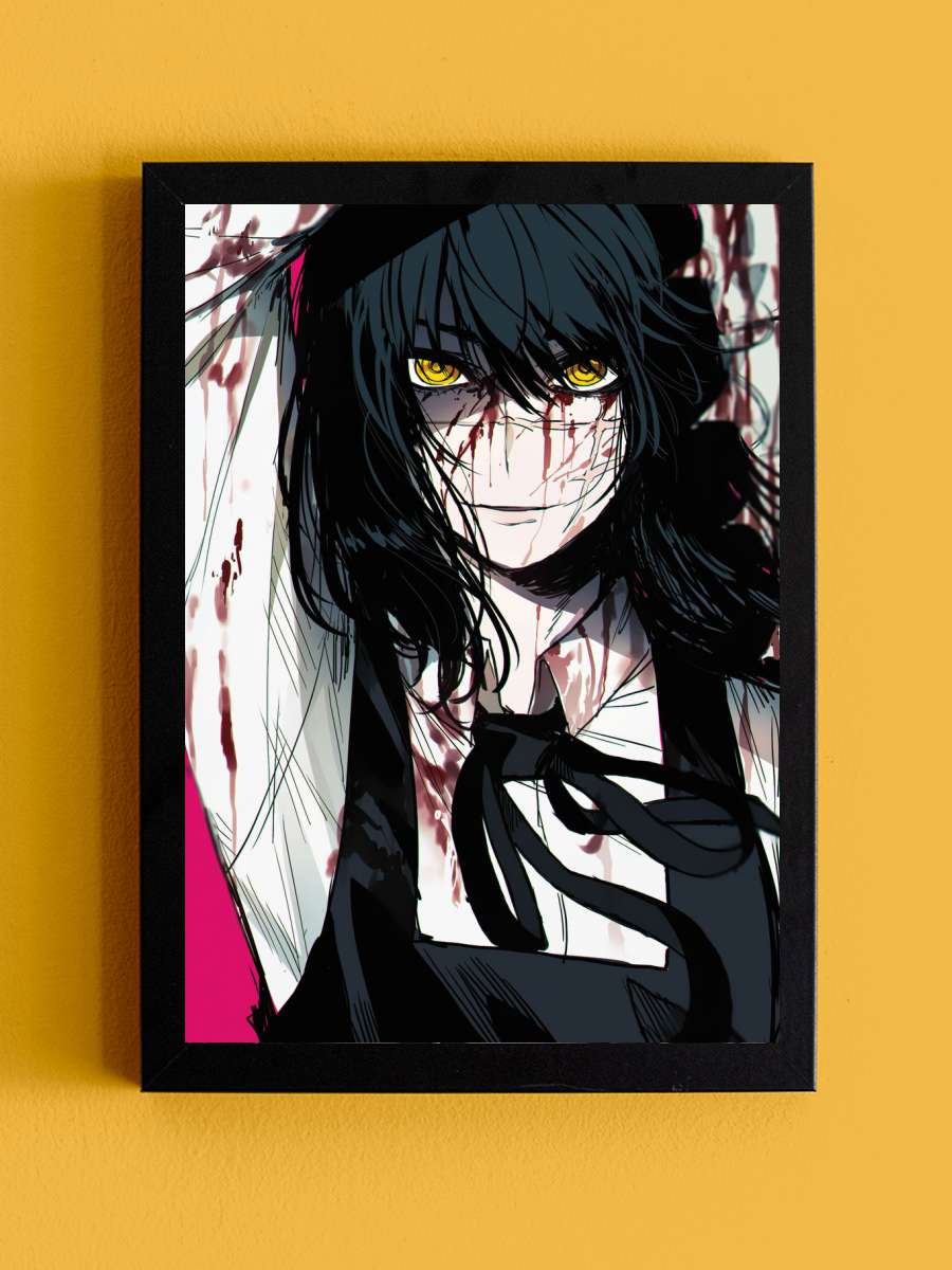 Chainsaw Man Horror Anime Tablo Siyah Çerçeveli Yüksek Kalite Anime Duvar Poster Tablo - En İyi Fiyatlarla