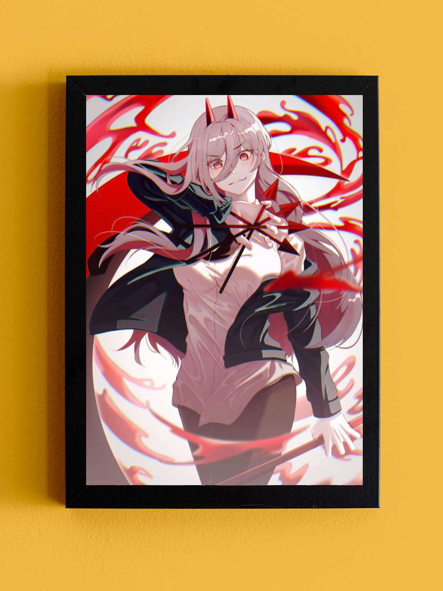 Chainsaw Man Anime Tablo Siyah Çerçeveli Yüksek Kalite Anime Duvar Poster Tablo - En İyi Fiyatlarla