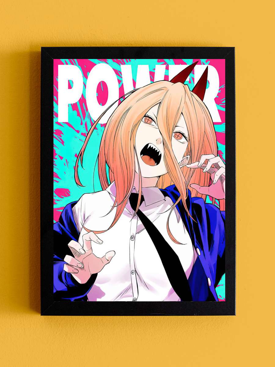 Chainsaw Man Anime Tablo Siyah Çerçeveli Yüksek Kalite Anime Duvar Poster Tablo - En İyi Fiyatlarla