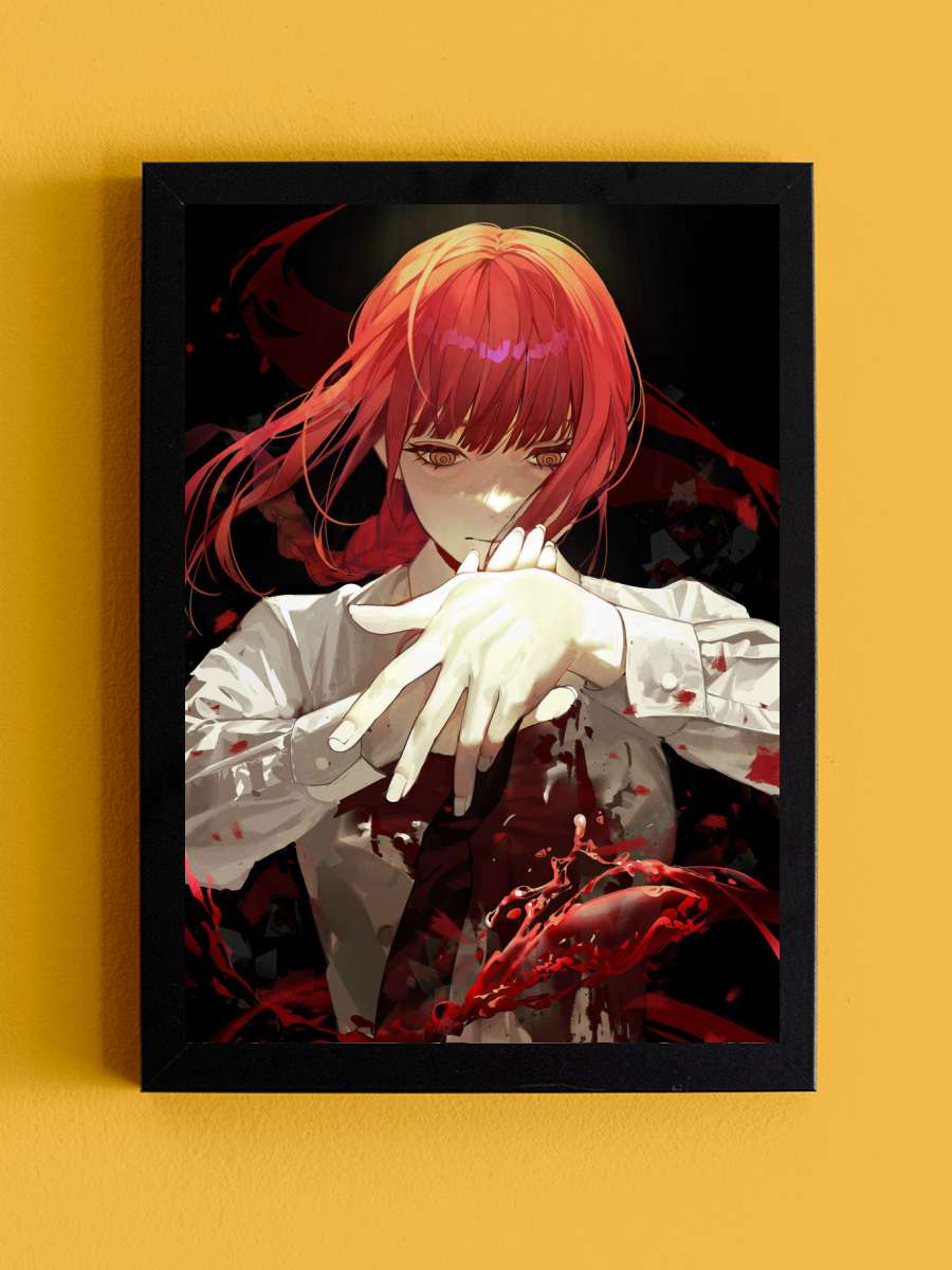 Chainsaw Man Anime Tablo Siyah Çerçeveli Yüksek Kalite Anime Duvar Poster Tablo - En İyi Fiyatlarla