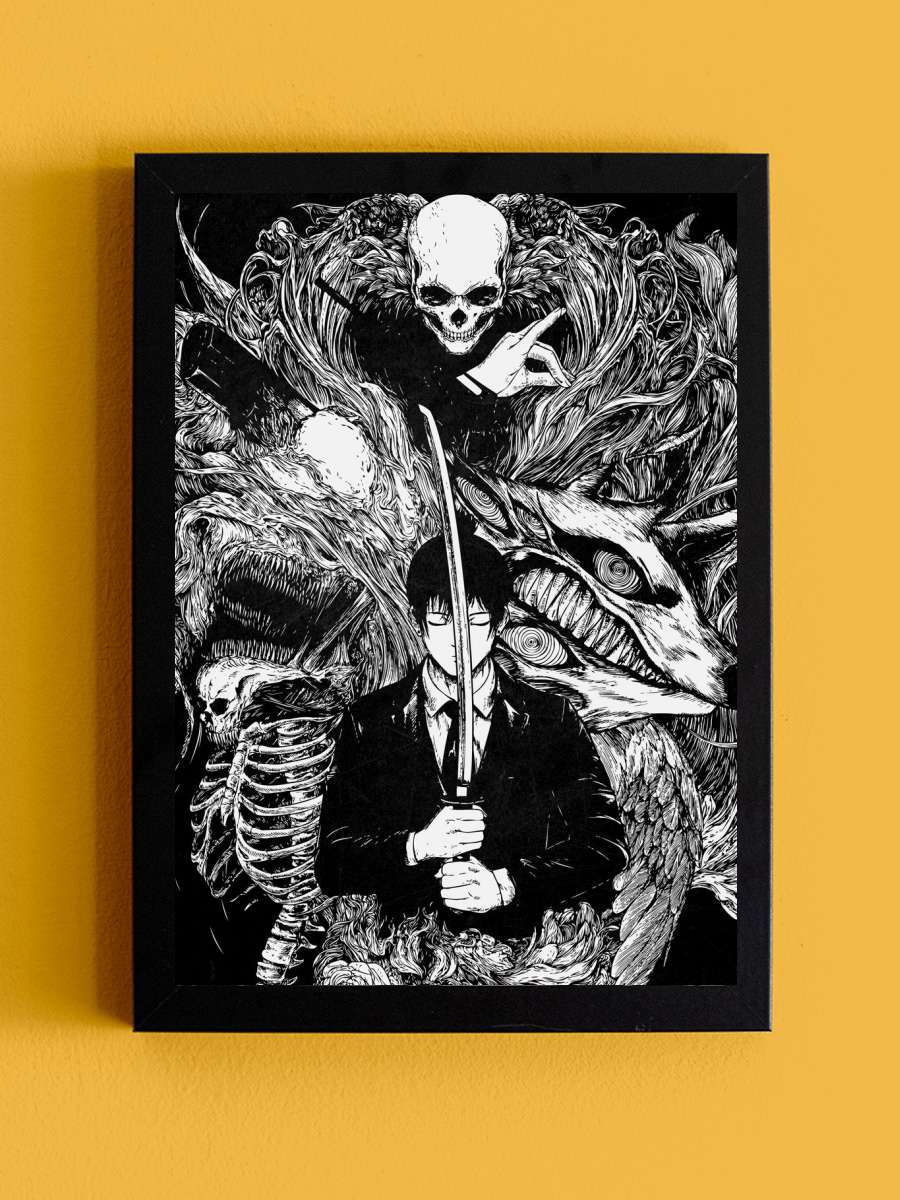 Chainsaw Man Anime Tablo Siyah Çerçeveli Yüksek Kalite Anime Duvar Poster Tablo - En İyi Fiyatlarla