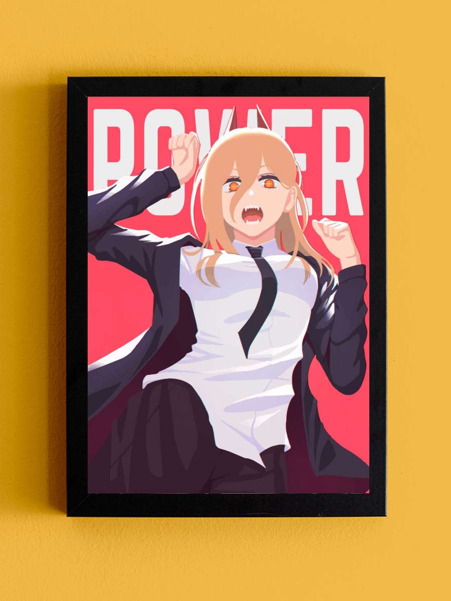 Chainsaw man Power Anime Tablo Siyah Çerçeveli Yüksek Kalite Anime Duvar Poster Tablo - En İyi Fiyatlarla