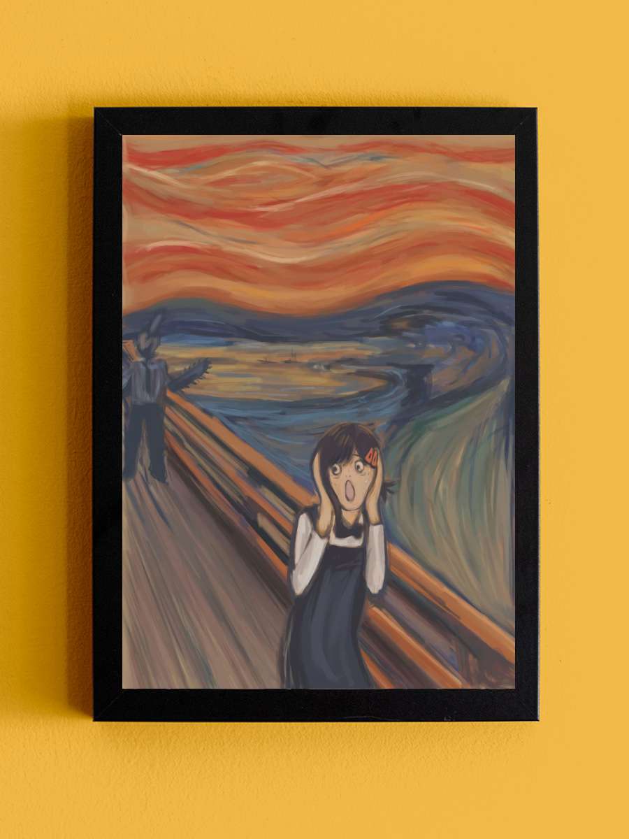 Chainsaw man Scream Anime Tablo Siyah Çerçeveli Yüksek Kalite Anime Duvar Poster Tablo - En İyi Fiyatlarla