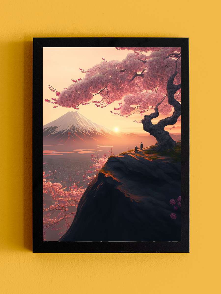 cherry blossom japan  Anime Tablo Siyah Çerçeveli Yüksek Kalite Anime Duvar Poster Tablo - En İyi Fiyatlarla