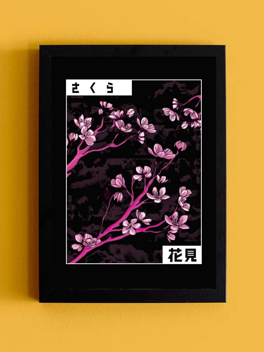 cherry blossom sakura tree Anime Tablo Siyah Çerçeveli Yüksek Kalite Anime Duvar Poster Tablo - En İyi Fiyatlarla