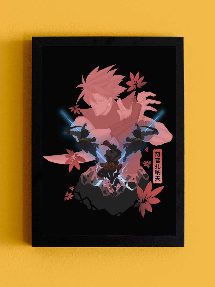 Chipp Guilty Gear Anime Tablo Siyah Çerçeveli Yüksek Kalite Anime Duvar Poster Tablo - En İyi Fiyatlarla