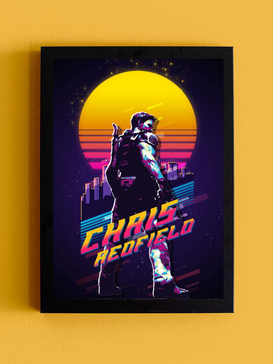 Chris Redfield Anime Tablo Siyah Çerçeveli Yüksek Kalite Anime Duvar Poster Tablo - En İyi Fiyatlarla