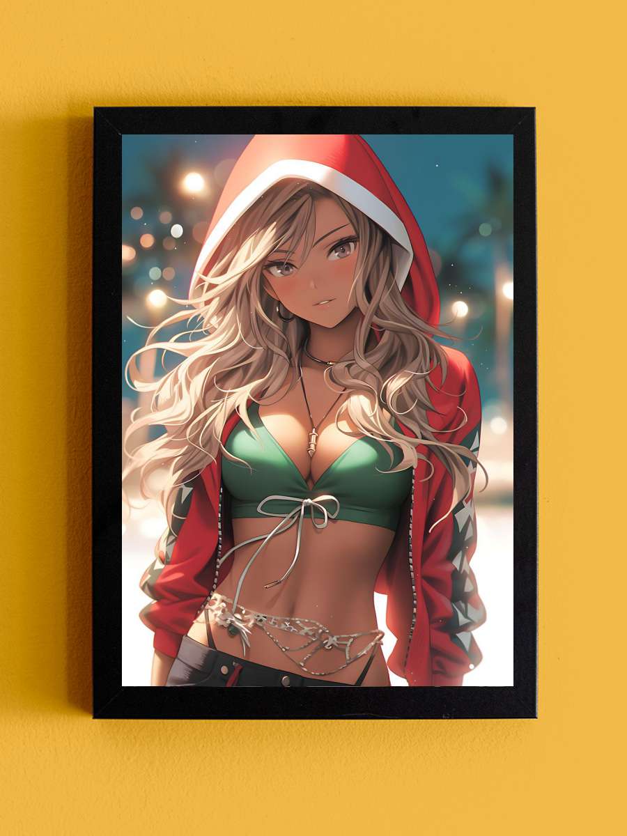 Christmas Girl Anime Tablo Siyah Çerçeveli Yüksek Kalite Anime Duvar Poster Tablo - En İyi Fiyatlarla