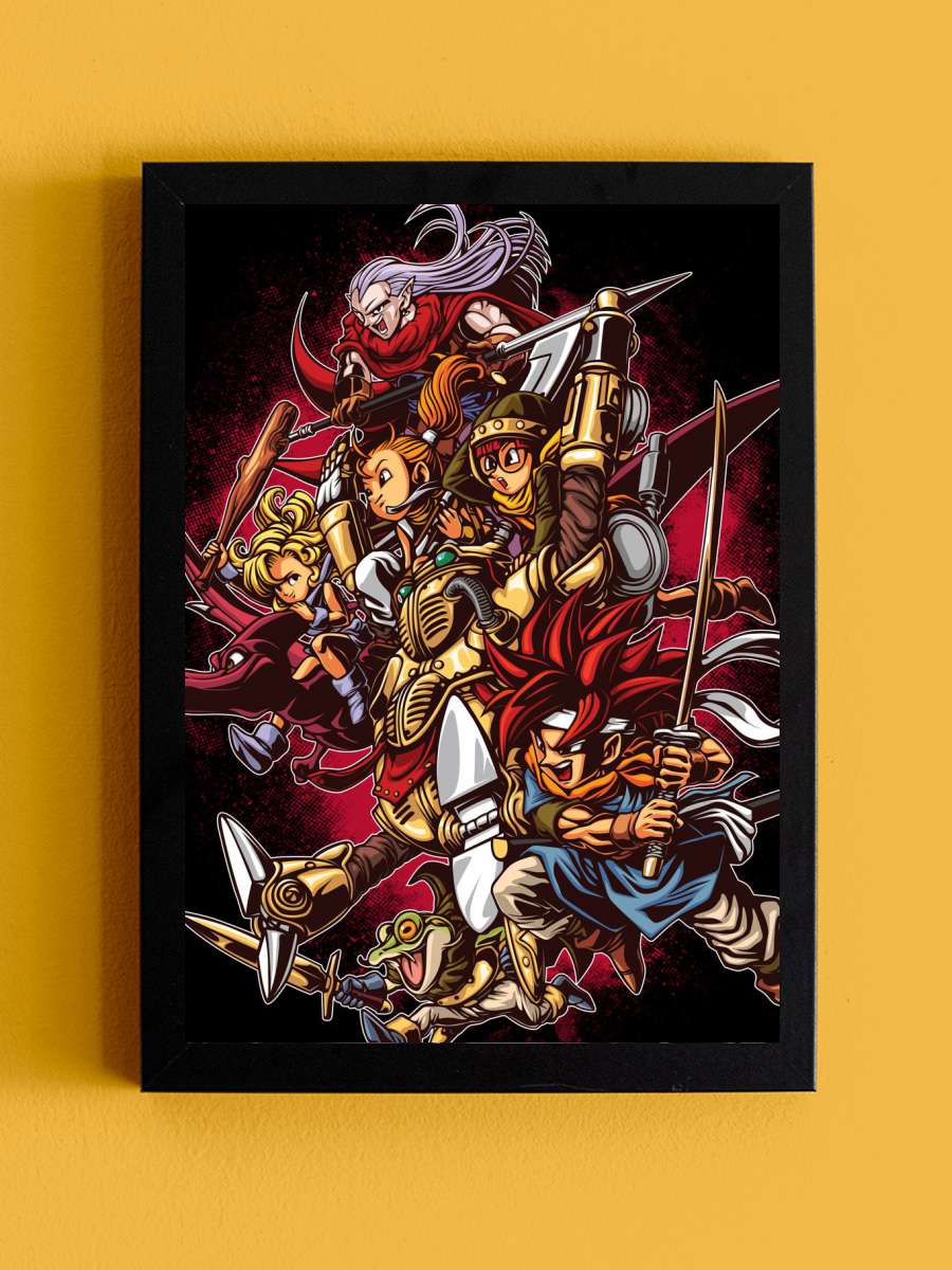 Chrono Trigger Anime Tablo Siyah Çerçeveli Yüksek Kalite Anime Duvar Poster Tablo - En İyi Fiyatlarla