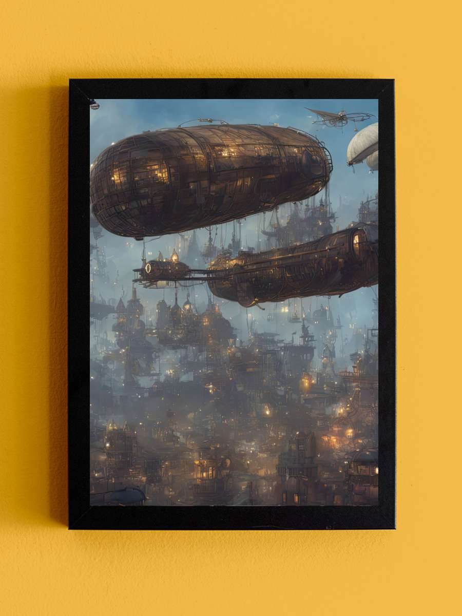 City of Ships Anime Tablo Siyah Çerçeveli Yüksek Kalite Anime Duvar Poster Tablo - En İyi Fiyatlarla