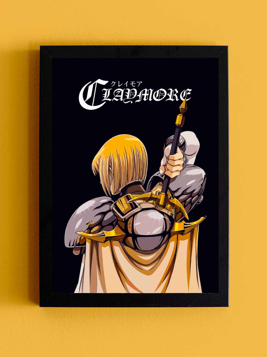 Clare From Claymore Anime Tablo Siyah Çerçeveli Yüksek Kalite Anime Duvar Poster Tablo - En İyi Fiyatlarla