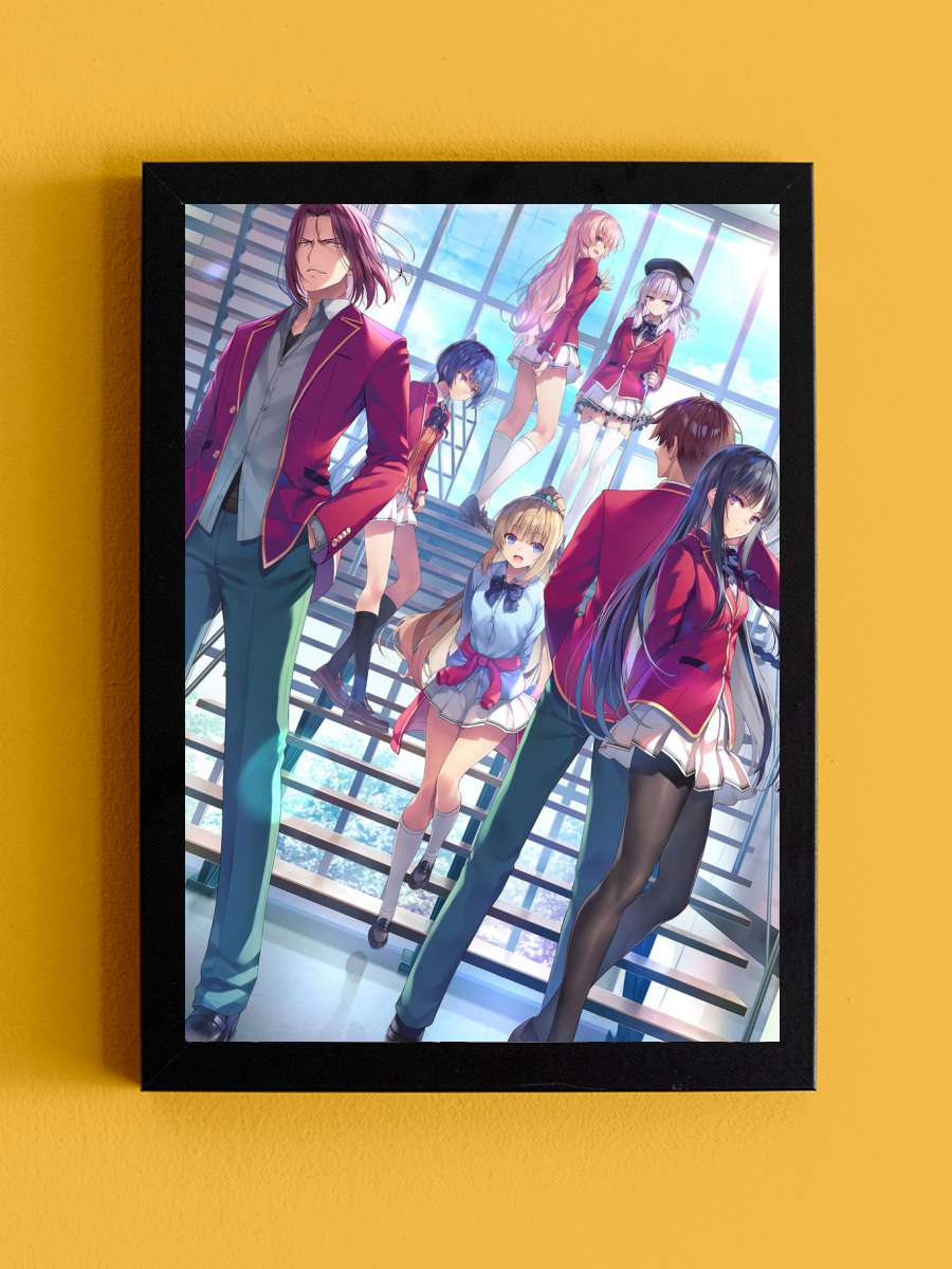 classroom of the elite Anime Tablo Siyah Çerçeveli Yüksek Kalite Anime Duvar Poster Tablo - En İyi Fiyatlarla