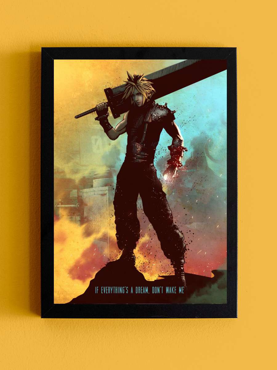 Cloud Anime Tablo Siyah Çerçeveli Yüksek Kalite Anime Duvar Poster Tablo - En İyi Fiyatlarla