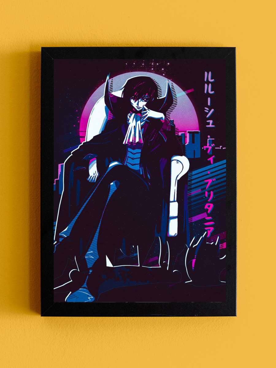 Code Geass Lelouch Anime Tablo Siyah Çerçeveli Yüksek Kalite Anime Duvar Poster Tablo - En İyi Fiyatlarla