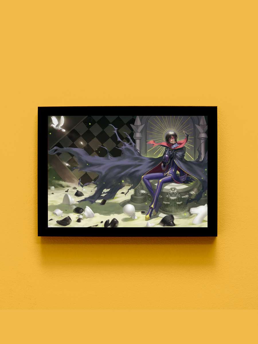 Code Geass Lelouch Anime Tablo Siyah Çerçeveli Yüksek Kalite Anime Duvar Poster Tablo - En İyi Fiyatlarla