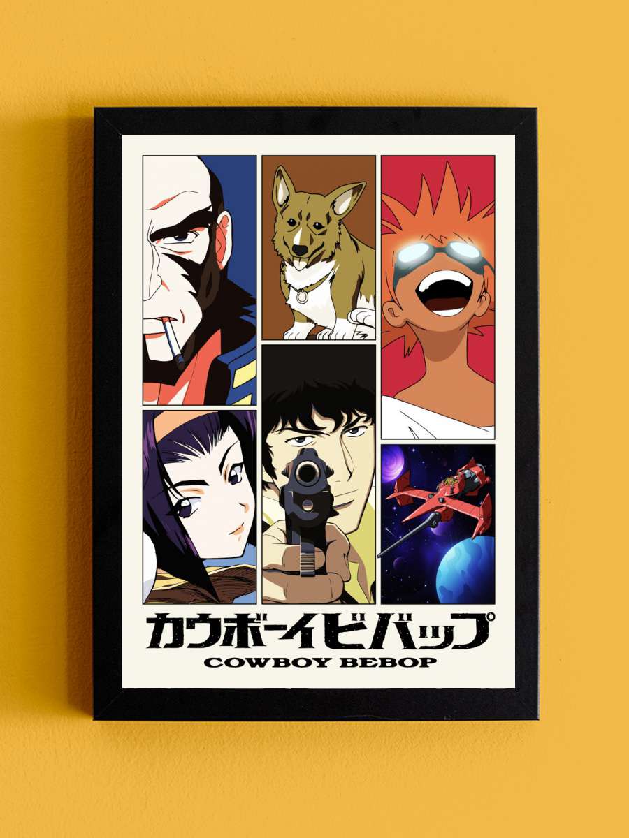 cowboy bebop eyes face Anime Tablo Siyah Çerçeveli Yüksek Kalite Anime Duvar Poster Tablo - En İyi Fiyatlarla